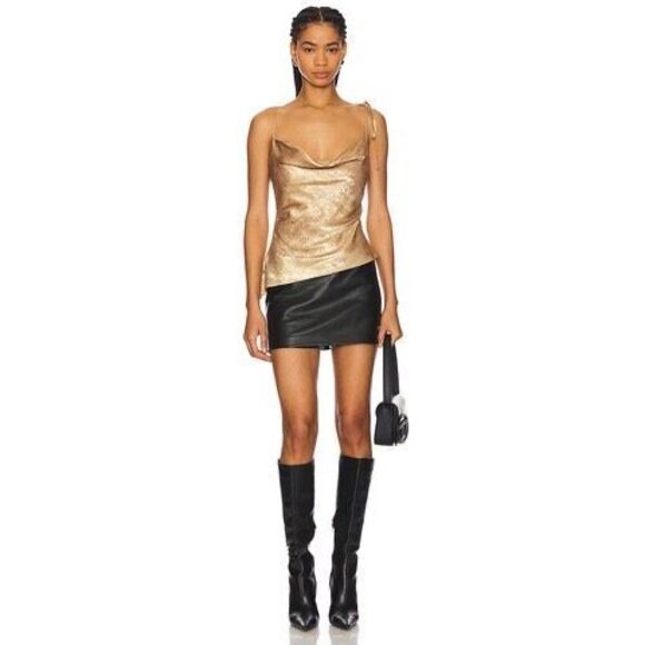 Revolve Superdown Paz Tank Top in Gold Size M - Picture 4 of 11